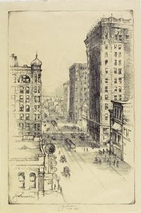 Avenida Hennepin abaixo da Sixth Street de Carl Edward Johnson