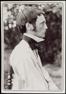 Retrato de Heinrich Vogeler (1872-1942) 1898 (foto bw)