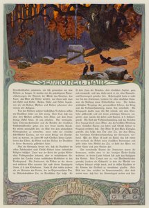Grove of Fetters of the Semnones (cor litho) de Carl Emil Doepler