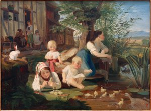 Mãe com filhos