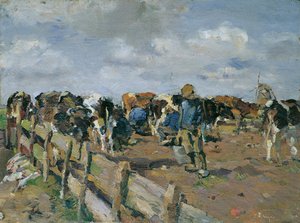 Ordenhar as vacas de Carl Fahringer
