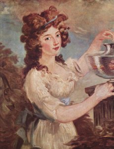 Retrato de uma jovem com um peixe dourado de Carl Frederik von Breda