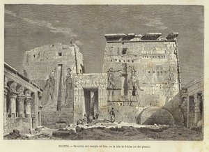 Egito - colunata do templo de Isis na ilha de Philae de Carl Friedrich Heinrich Werner