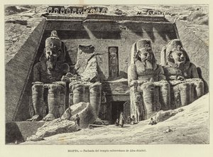 Egito - fachada do templo subterrâneo de Abu Simbel