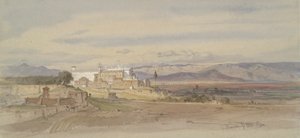 Paisagem Romana com San Giovanni em Laterano de Carl Friedrich Heinrich Werner