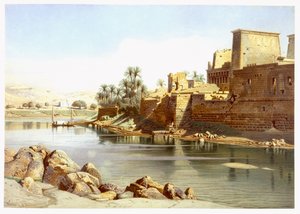 Templo de Isis em Philae, 1870