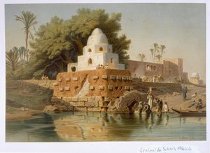 Túmulo de Sheikh Ababda em Minya, Médio Egito, 1871
