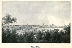 Cityscape Spandau por volta de 1860 de Carl Frühsorge