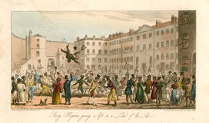 Collegians dando uma carona para um membro da lei de Carl Georg Adolph Hasenpflug