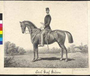 Retrato equestre de Carl count Gruenne