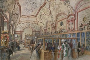 O Salão de Mármore da Galeria Ambraser no Belvedere Inferior, Viena, 1876