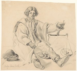 Vendedor de cebola croata sentada