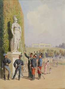 No jardim do Palácio Schönbrunn em Viena