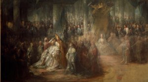 A coroação do rei Gustav III da Suécia (1746-92)