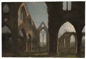 Abadia de Tintern (óleo sobre tela) de Carl Gustav Carus