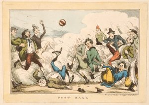 Futebol nas ruas de Londres, 1820 de Carl H. Heath