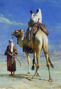Uma família de bedouens em Wady Mousa, deserto da Síria, 1859