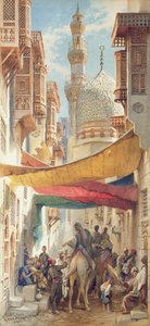 Uma rua no Cairo, 1890 de Carl Haag