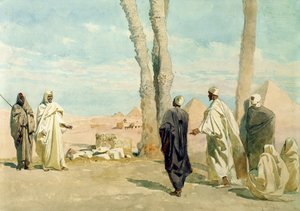 Beduíno do Deserto do Saara fazendo Inquéritos em Gizé, 1859