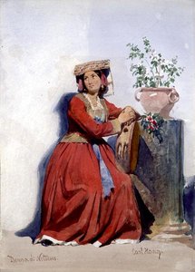 "Donna di Netuno", retrato de uma rapariga do campo italiana. de Carl Haag