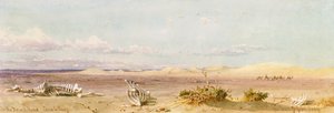 Colinas de areia no deserto, Cairo, Suez, 1859