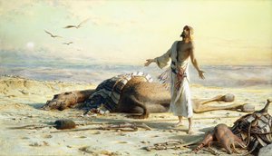 Naufrágio no deserto, 1886 de Carl Haag