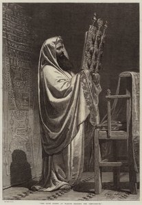O Sumo Sacerdote em Nablus lendo o Pentateuco de Carl Haag