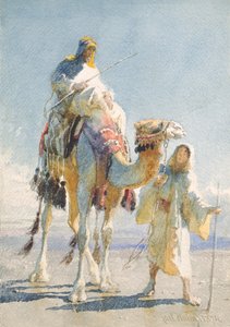 O Shaik e seu guia, 1874 de Carl Haag