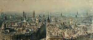 Vista, de, londres, de, monumento, olhar, norte, 1848