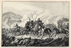Captura do general Vandamme na Batalha de Kulm em 30 de agosto de 1813. de Carl Heinrich Rahl