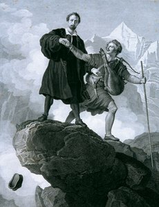 Manfred e o caçador de camurças de Carl Heinrich Rahl