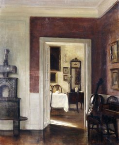 Um interior com um violoncelo de Carl Holsoe