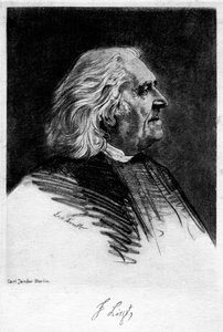 Franz Liszt 1811-1886, compositor e pianista húngaro, século XX. de Carl Jander