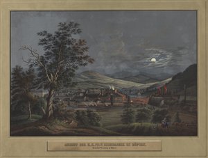 Vista da Fábrica de Ferro Privada K. K. em Zöptau de Carl Julius Rieden