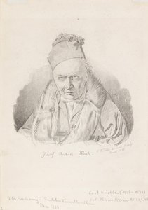 Retrato do pintor Joseph Anton Koch 1768-1839, 1836. de Carl Küchler