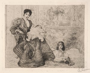 Dora Lamm e os seus filhos de Carl Larsson