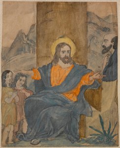 Jesus a abençoar as crianças de Carl Larsson
