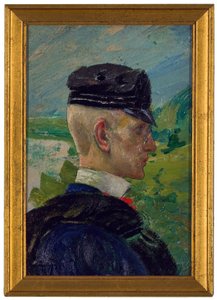 Retrato de um rapaz. Estudo para as orações da manhã de Carl Larsson