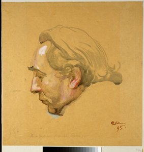 O afresco de Sergel. Esboço da cabeça de Sergel de Carl Larsson