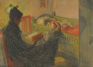 Chamado de doente de Carl Larsson