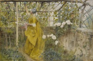 A videira, 1884 (wc no papel) de Carl Larsson