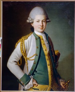 Portrait du comte Nicolay Semyonovich Mordvinov (1754-1845) (Retrato do Conde N.S. Mordvinov). Peinture de Carl Ludwig Johann Christineck (1733-1793 ou 1794), huile sur toile de Carl Ludwig Christinek