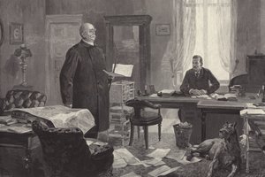 Bismarck Ditando as Suas Memórias (gravura)