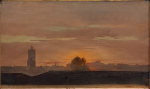 Darmstadt, vista do Schlossatelier de Carl Ludwig Seeger