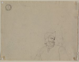 Soldado em uma paisagem (verso) de Carl Ludwig Tischbein