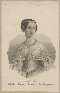 Maria Ludwika Ferdynanda de Espanha (propriamente María Luísa Fernanda de Borbón, 1832 Madrid - 1897 Sevilha) - infanta de Espanha e duquesa de Montpensier de Carl Mayer