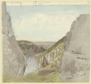 Vista do Rheingrafenstein sobre o vale do Nahe de Carl Morgenstern