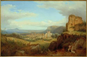 C.Morgenstern, vista de Terracina de Carl Morgenstern