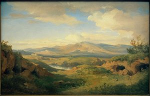 C.Morgenstern, vista das cavernas de Cervara ... de Carl Morgenstern