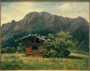 C.Morgenstern, Haystead em um prado perto de Schlehdorf de Carl Morgenstern